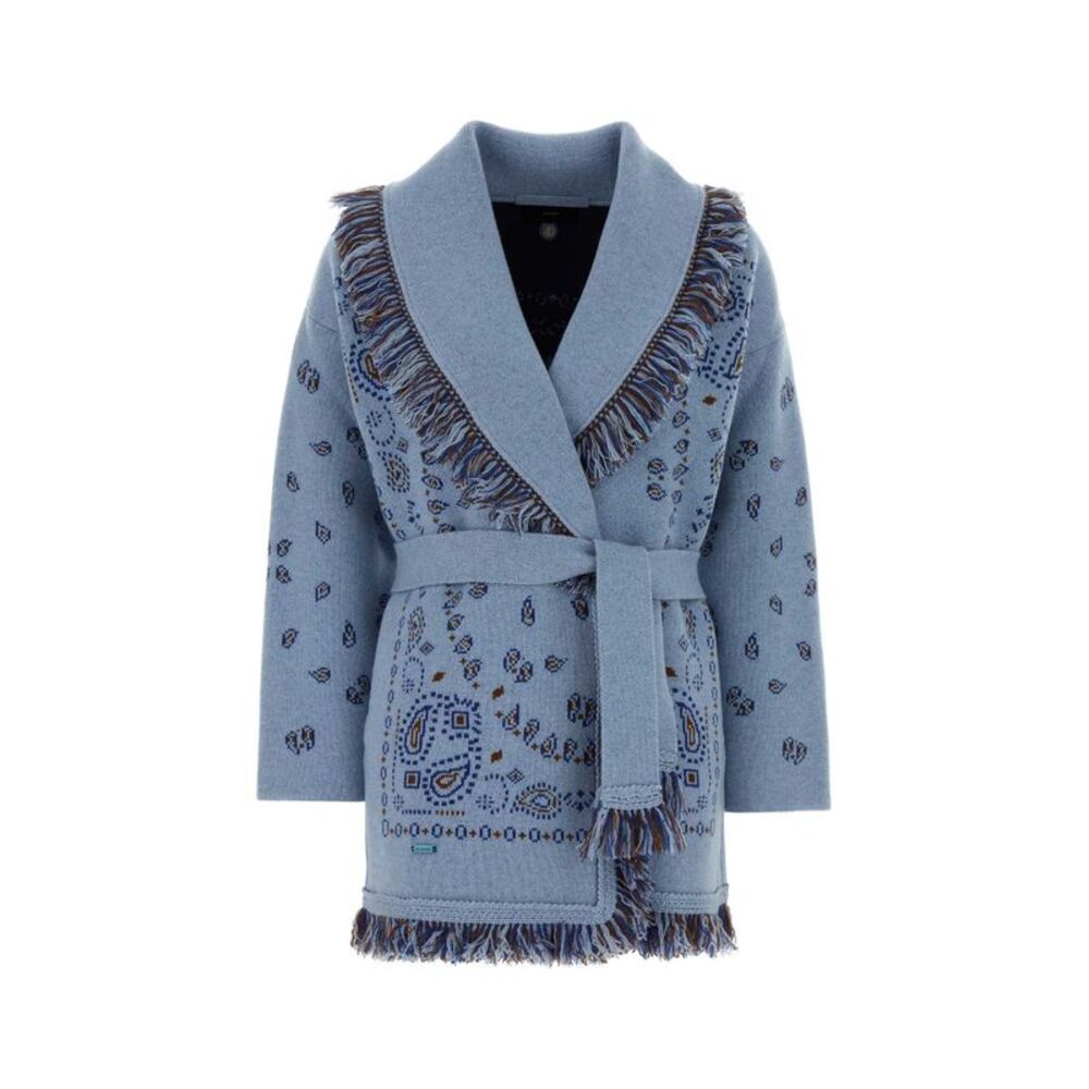 Alanui Women Embroidered Wool Blend Bandana Cardigan